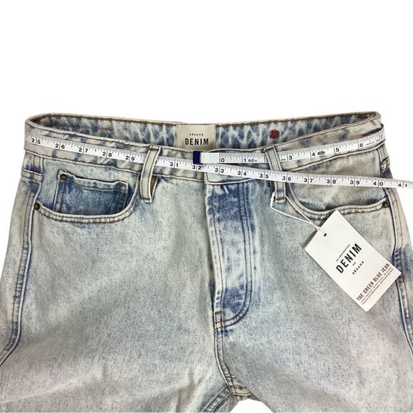 SEZANE Size 33 NWT Brut Sexy Jeans 100% Cotton Edge Blue - Picture 10 of 15